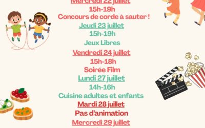 Animations Juillet 2026